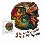 Tropical Hummingbird Wooden Jigsaw Puzzle Nature Art Collection