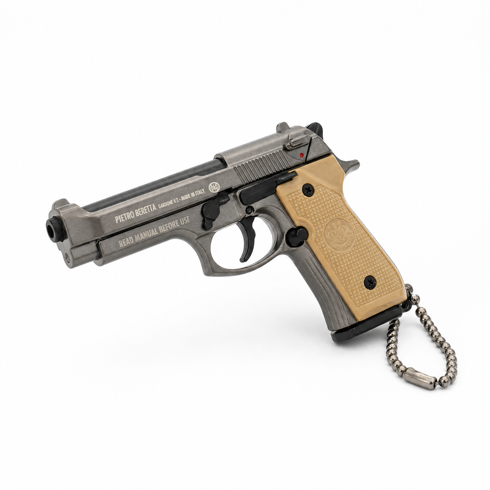 New PUBG Metal Gun Model 1:3 Beretta M92A1 Keychain - Alloy Pistol