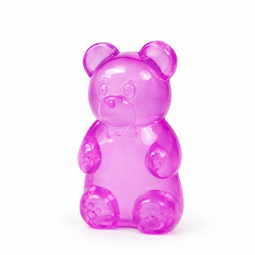 Purple Gummy Bear Squishy Toy Slow Rising Sensory Stress Ball, Purple