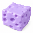 Cheese Block squishy toy, Purple color studio image