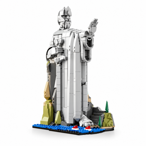 2-in-1 King Stone Statue Bookend Building Blocks Model Set - alternate view