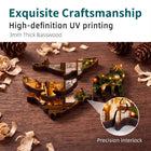 Christmas Coffee Shop Wooden Jigsaw Puzzle Animal Pieces