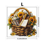 Sunflower Book Basket Wooden Puzzle Animal Pieces Floral Decor