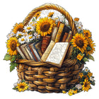 Sunflower Book Basket Wooden Puzzle Animal Pieces Floral Decor