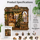 Christmas Coffee Shop Wooden Jigsaw Puzzle Animal Pieces