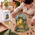 Enchanted Forest Gazebo Fox Wooden Puzzle Animal Pieces