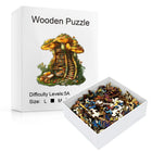 Giant Mushroom Cottage Wooden Puzzle Fantasy Forest Library