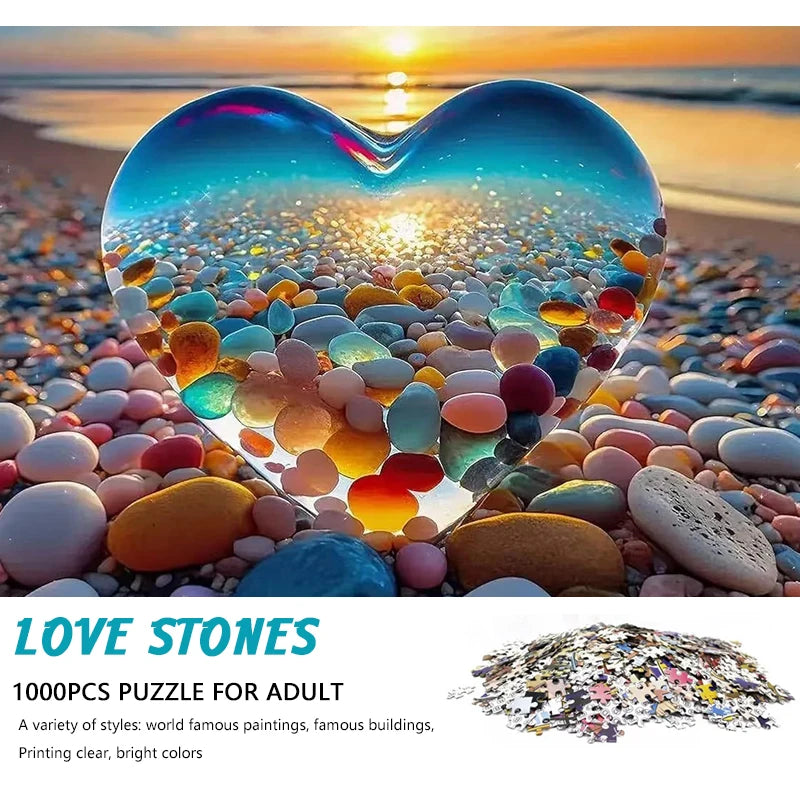 1000pcs Love Stones Landscape Jigsaw Puzzle 70x50cm Wall Decor