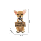 Chihuahua Dog Statue 10.5cm Hand-Painted Resin Figurine | Toylvia™