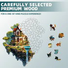 Sky Castle Wooden Jigsaw Puzzle Unique Animal Pieces