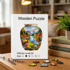Unique Vase Shaped Wooden Jigsaw Puzzle Fantasy Landscape Art