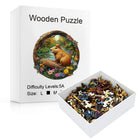 Capybara with Pumpkin Wooden Jigsaw Puzzle Forest Art Decor