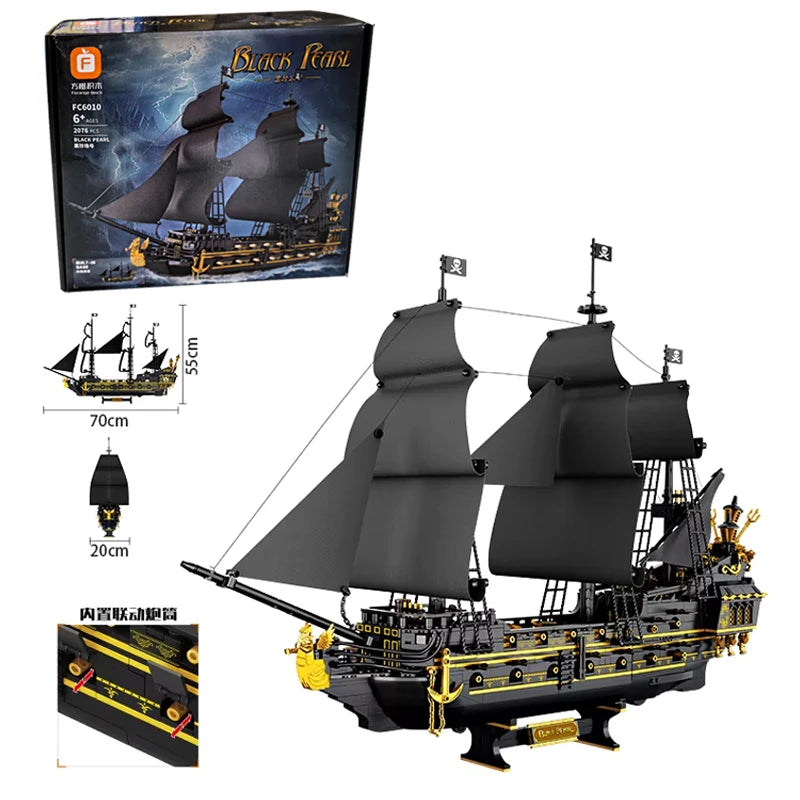 Toylvia™ 2076PCS Pirate Ship MOC Building Blocks – Premium Assembly Model Boat | Creative Display Ornament Gift - Toylvia™ Main image