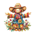 Fall Harvest Scarecrow Wooden Puzzle Irregular Art Decor