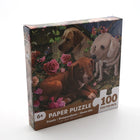 Three Dogs with Flower 100 Piece Jigsaw Puzzle Kids & Adults