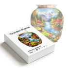 Unique Vase Shaped Wooden Jigsaw Puzzle Fantasy Landscape Art