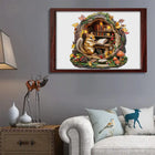 Chipmunk Reading in Tree Hollow Wooden Puzzle Animal Pieces