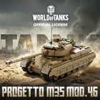 Progetto M35 Mod 46 Tank 1022 Piece Building Block Model Set