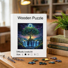 Fantasy Tree of Life Waterfall Wooden Puzzle Animal Pieces