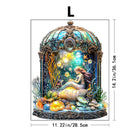 Graceful Mermaid Wooden Jigsaw Retro Dome Underwater Art