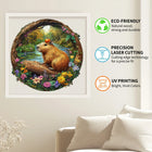 Capybara with Pumpkin Wooden Jigsaw Puzzle Forest Art Decor
