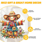 Fall Harvest Scarecrow Wooden Puzzle Irregular Art Decor