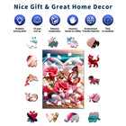 Love in Bloom Wooden Jigsaw Puzzle Heart Rose Art Puzzle with Unique Shaped Pieces