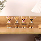 Chihuahua Dog Statue 10.5cm Hand-Painted Resin Figurine | Toylvia™