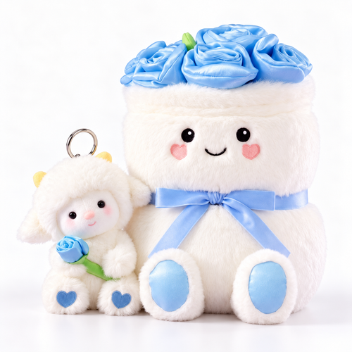 Sheep, Blue Roses — left three-quarter studio photo