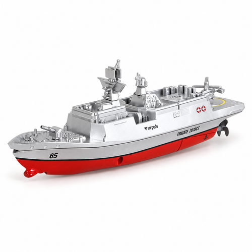 Mini RC Naval Carrier & Frigate Remote Control Warship Boat - alternate view