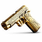 M1911 Engraved Pattern Soft Bullet Pistol Gun - Shell Throwing Blowback Blaster