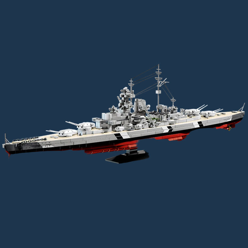 2686PCS Bismarck Battleship Building Blocks Model – Detailed 1:300 Warship by Toylvia