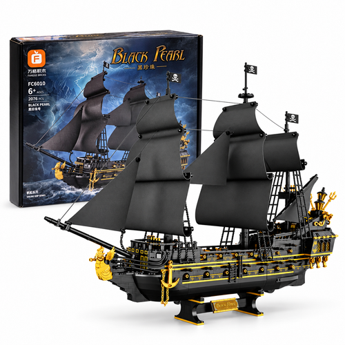 2076PCS Pirate Ship MOC Building Blocks - Premium Assembly Model Boat | Creative Display Ornament Gift - alternate view