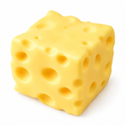 Cheese Block squishy toy, Yellow color studio image