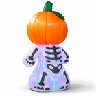 6FT inflatable pumpkin head skeleton back view