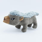 Standing, Flat-headed Plush Dog With A Squeaky Tummy And Embroidered Details