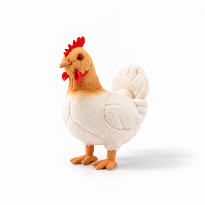 30cm plush hen front three-quarter view