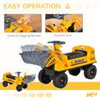 Kids Bulldozer Ride-On Toy | Toddler Excavator with Digging Bucket | ToyIvia