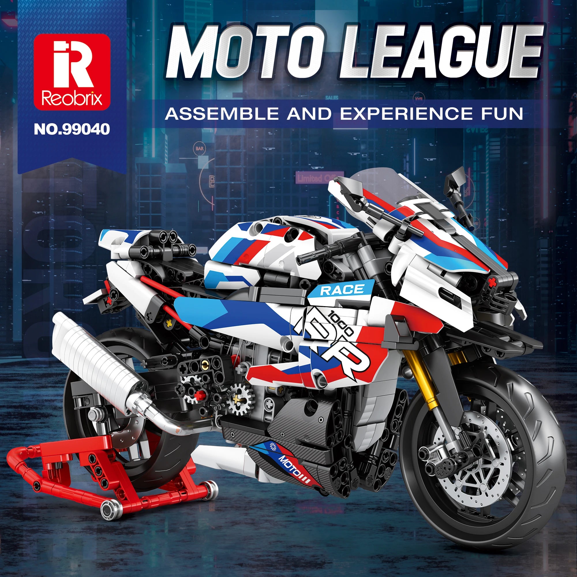 Reobrix M1000RR Motorcycle Building Block Set - 1:8 Scale Replica Secondary image