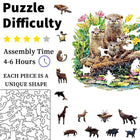 Adorable Otter Family Wooden Jigsaw Puzzle - Unique Animal-Shaped Pieces
