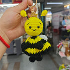 Crochet Animal Bag Charm—Handwoven Knitted Keychain for Car Keys