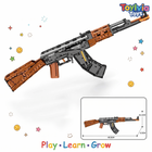 AK47 Assault Rifle Building Set | 1366PCS Shootable Model | ToyIvia
