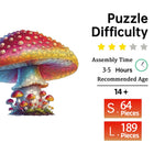 Fly Agaric Mushroom Wooden Jigsaw Puzzle Unique Shaped Pieces Fantasy Forest Art
