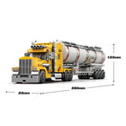 American Conventional Truck Building Blocks Set - 1119pcs Oil Tanker Model
