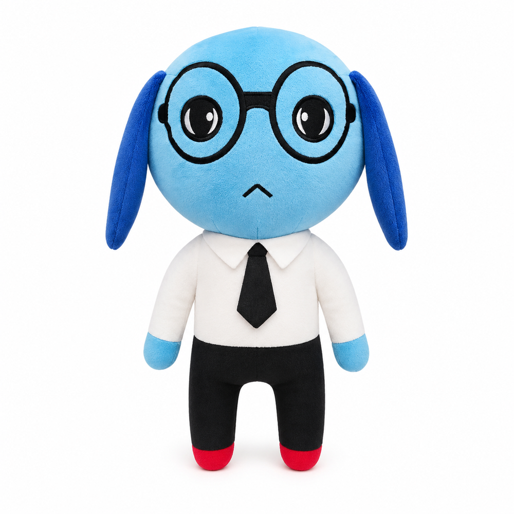 Animal Hospital Secretary Plush Toy – Blue Office Character Stuffed Doll