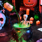 Animated Skeleton Cauldron with LED Light & Water Mist