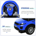 2-in-1 Toddler Push Car & Stroller | Blue Ride-On with Music | ToyIvia
