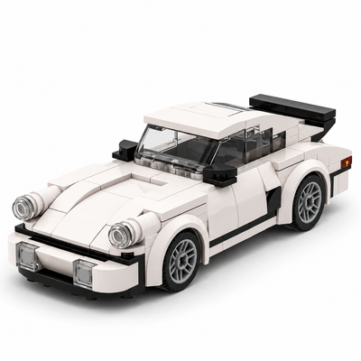 The Arctic Streak: 196-Piece White Sports Car DIY Construction Kit