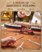1912 Eternal Atlantic Voyager 3D Wooden Puzzle | 433PCS Model Kit | ToyIvia