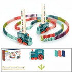 Automatic Electric Domino Train Toy Set for Kids - 60 Colorful Blocks